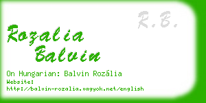 rozalia balvin business card